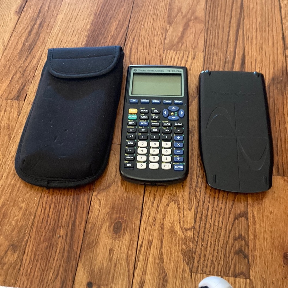 Texas Instruments TI-83 Plus Graphing calculator.